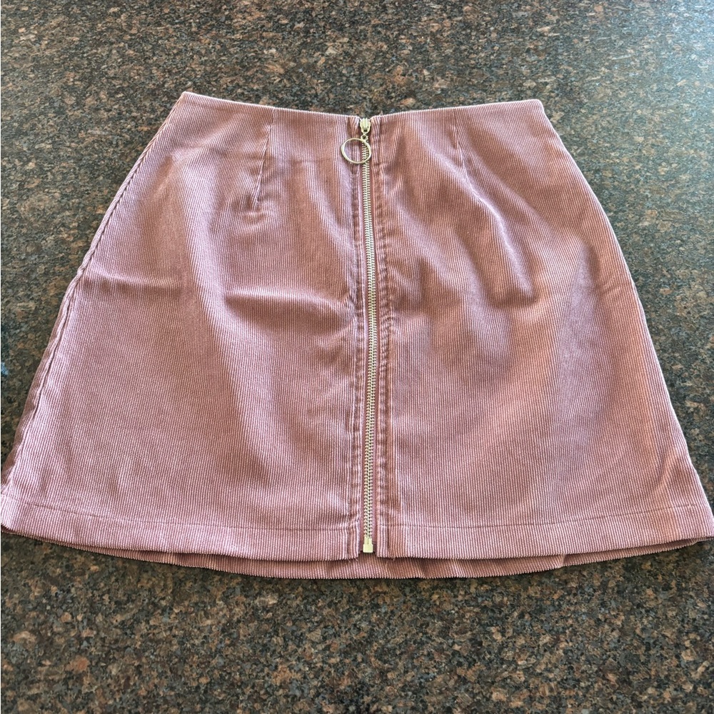 SHEIN Mauve Mini Skirt with Zipper
